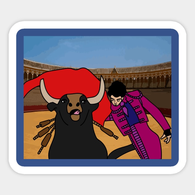 Arena Bullfight Torero Bull Sticker by flofin